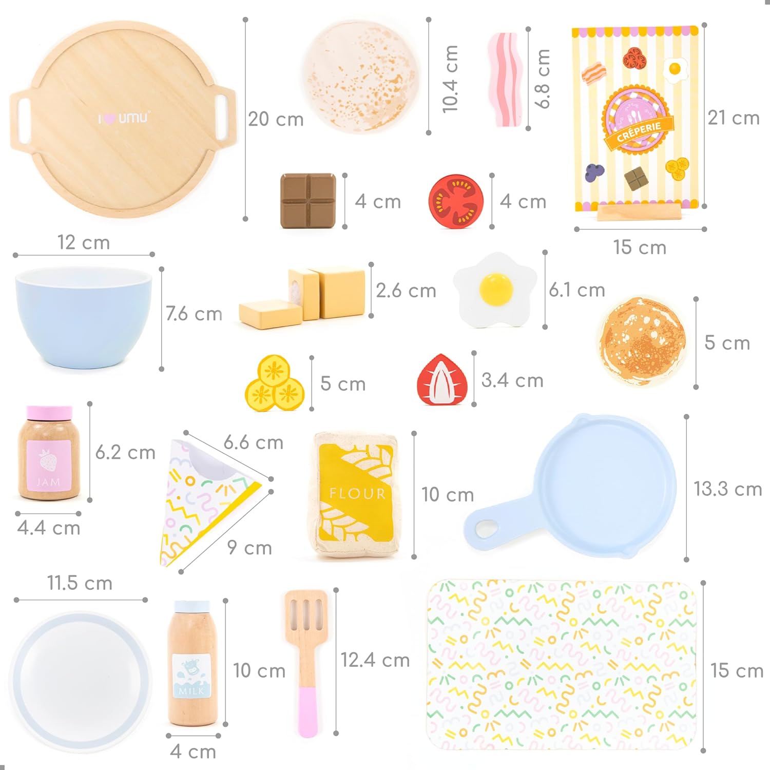 Thumbnail 4 de UMU Kit de jeu crêpes 44 pièces