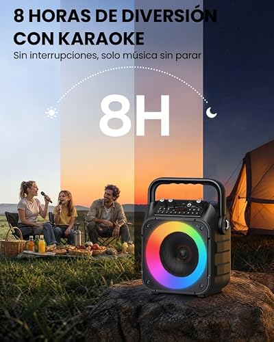 Detalle de Karaoke Wowstar: Máquina Karaoke para Adultos con 2 Micrófonos Inalámbricos