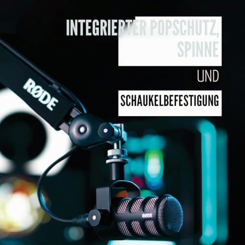 Detalle de RØDE PodMic – Dynamisches Mikrofon mit Rundfunkqualität und integrierter Schwenkhalterung