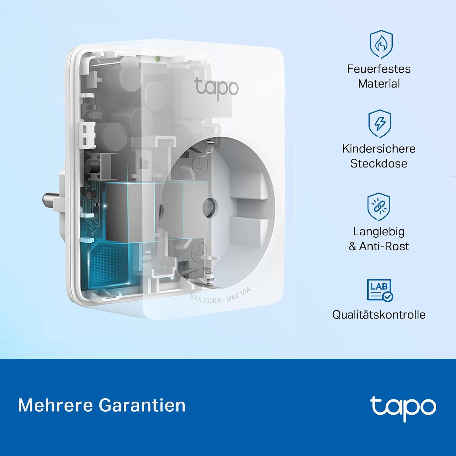 Detalle 2 de TP-Link Tapo P100 Smart Steckdose 4er-Pack