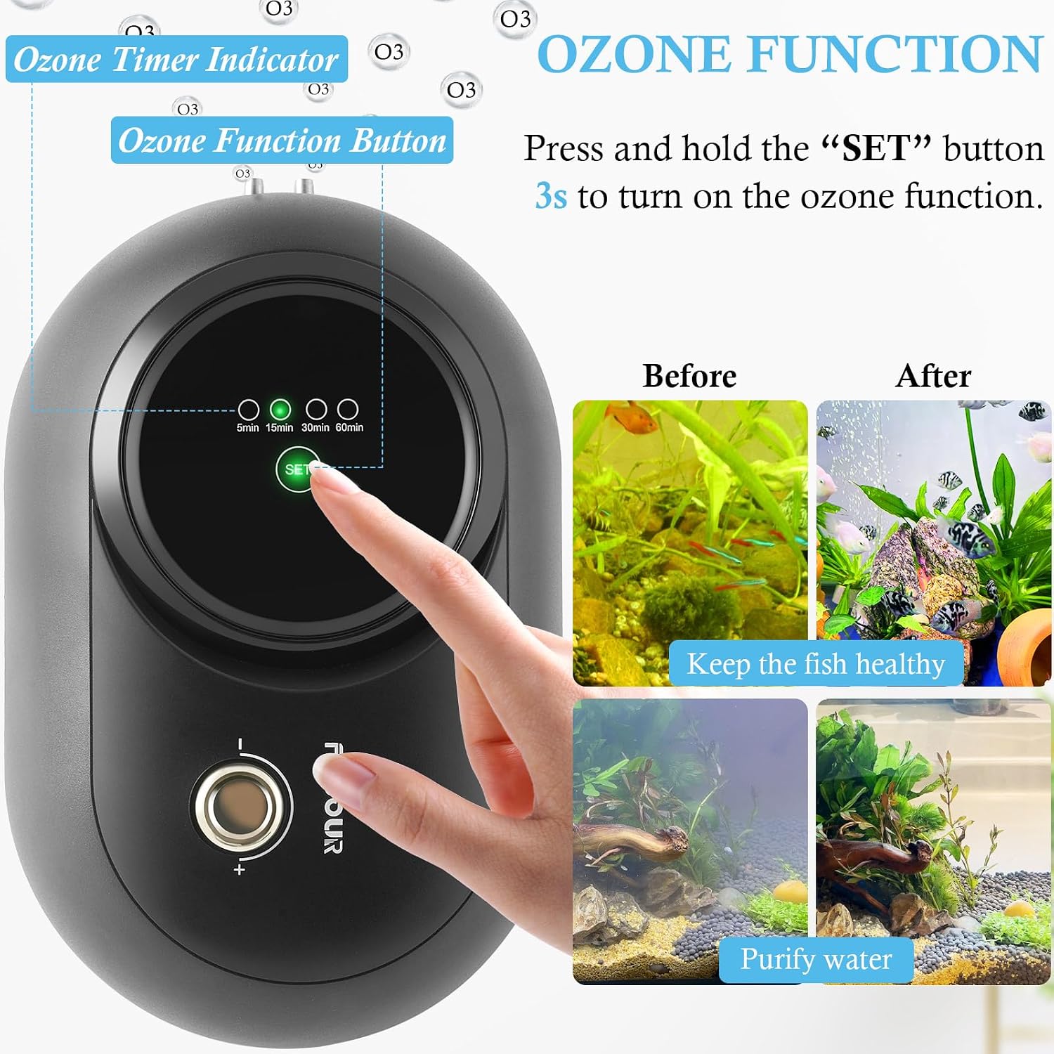 Thumbnail 2 de FEDOUR Aquarium Air Pump 6W