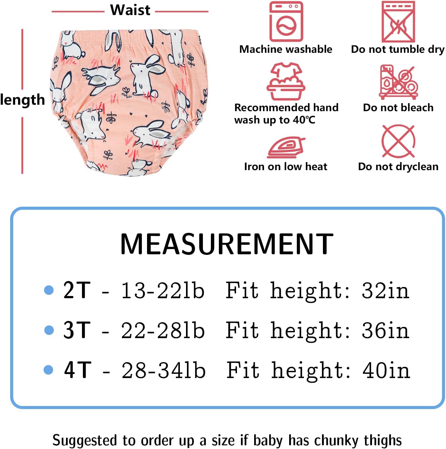 Thumbnail 5 de Max Shape Potty Training Pants Girls 2T–4T (4 Pack): Reusable Training Underwear for Mini Movers