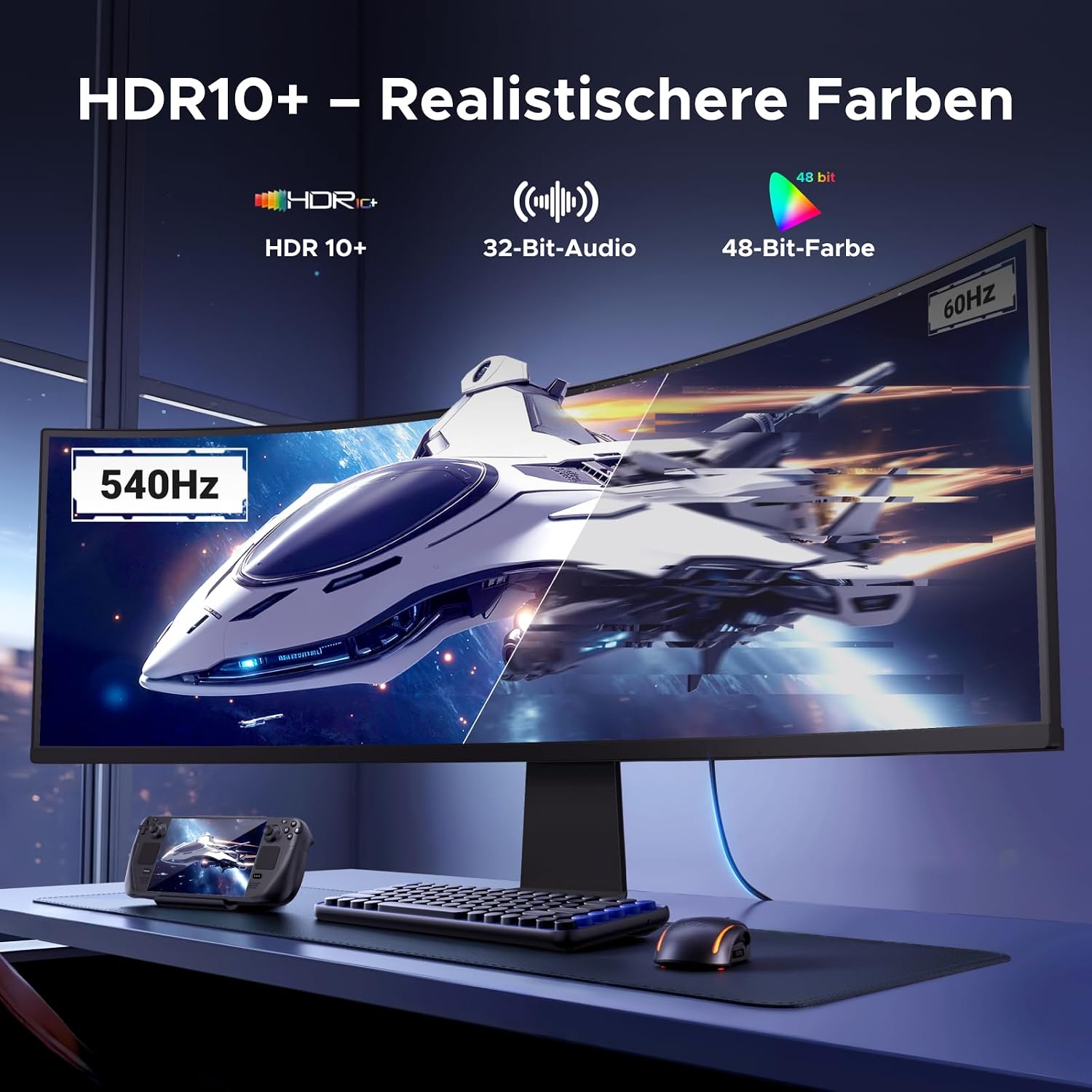 Detalle 2 de UGREEN DP Kabel 2.1, 16K/8K 90° Winkel – 80 Gbps, HDR, DSС 1.2a, HDCP 2.2, Gaming-Perfomance (2 m)