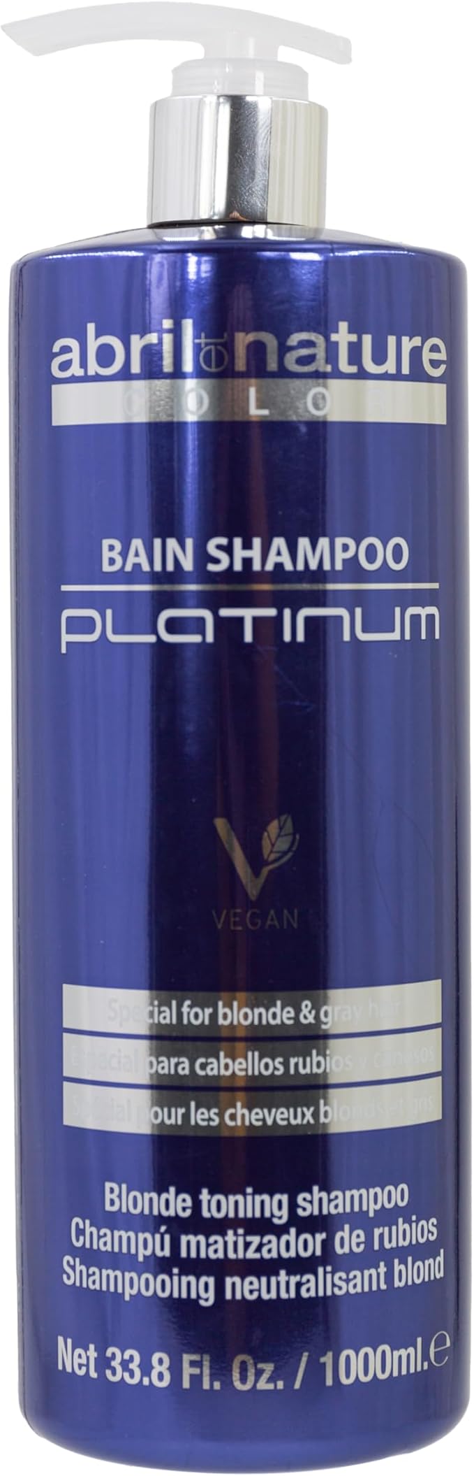 Detalle de Abril et Nature Platinum Champú Profesional, para Cabellos Rubios 💜
