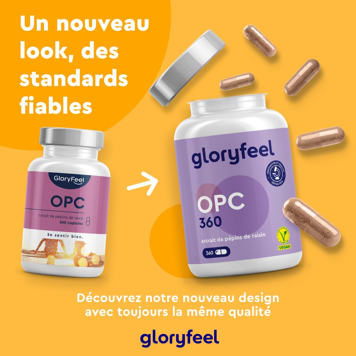 Detalle 2 de Gloryfeel OPC 1052 mg extrait de raisin đ
