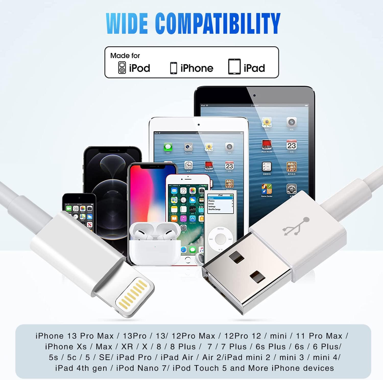 Thumbnail 6 de OCEEK Lightning Charging Cables, 6-Foot