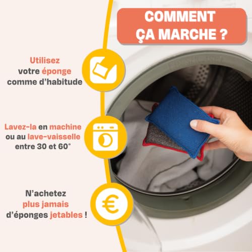 Thumbnail 6 de INGA Éponges Durables 4 Éponges - Réutilisables et Lavables, Sans Rayer