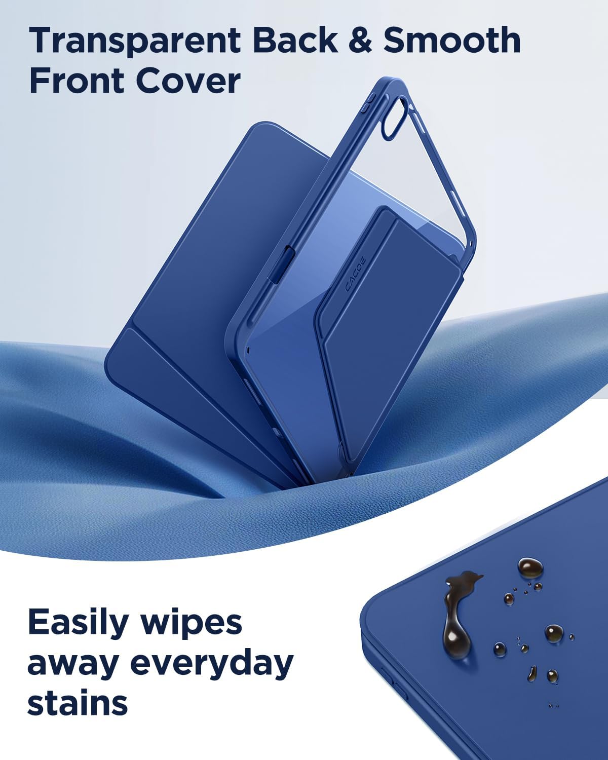 Thumbnail 5 de CACOE Case for iPad (A16) 11th/10th Gen with Pencil Holder — Sea Blue