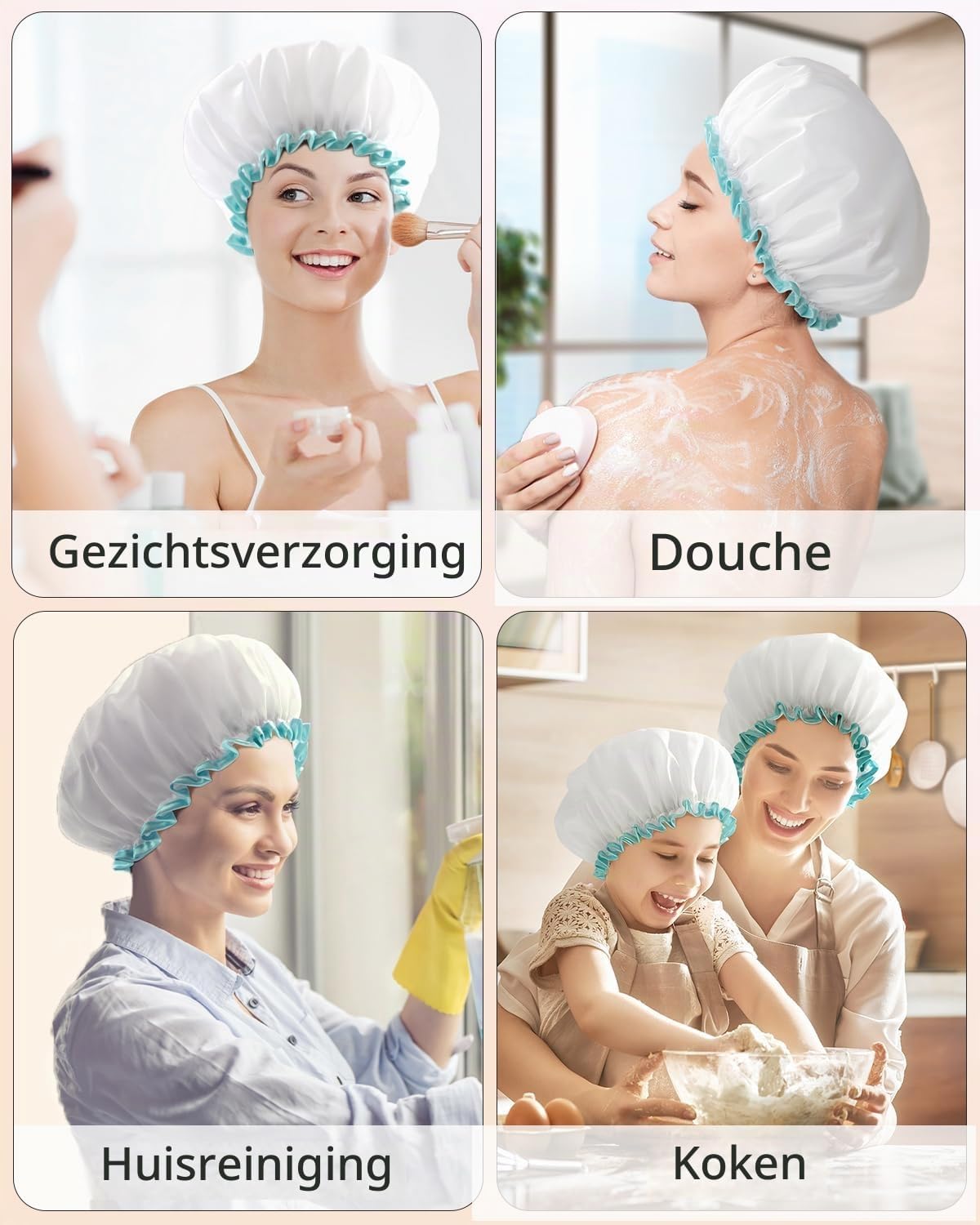 Thumbnail 6 de mikimini douchemuts maat M van PEVA, herbruikbaar en wasbaar