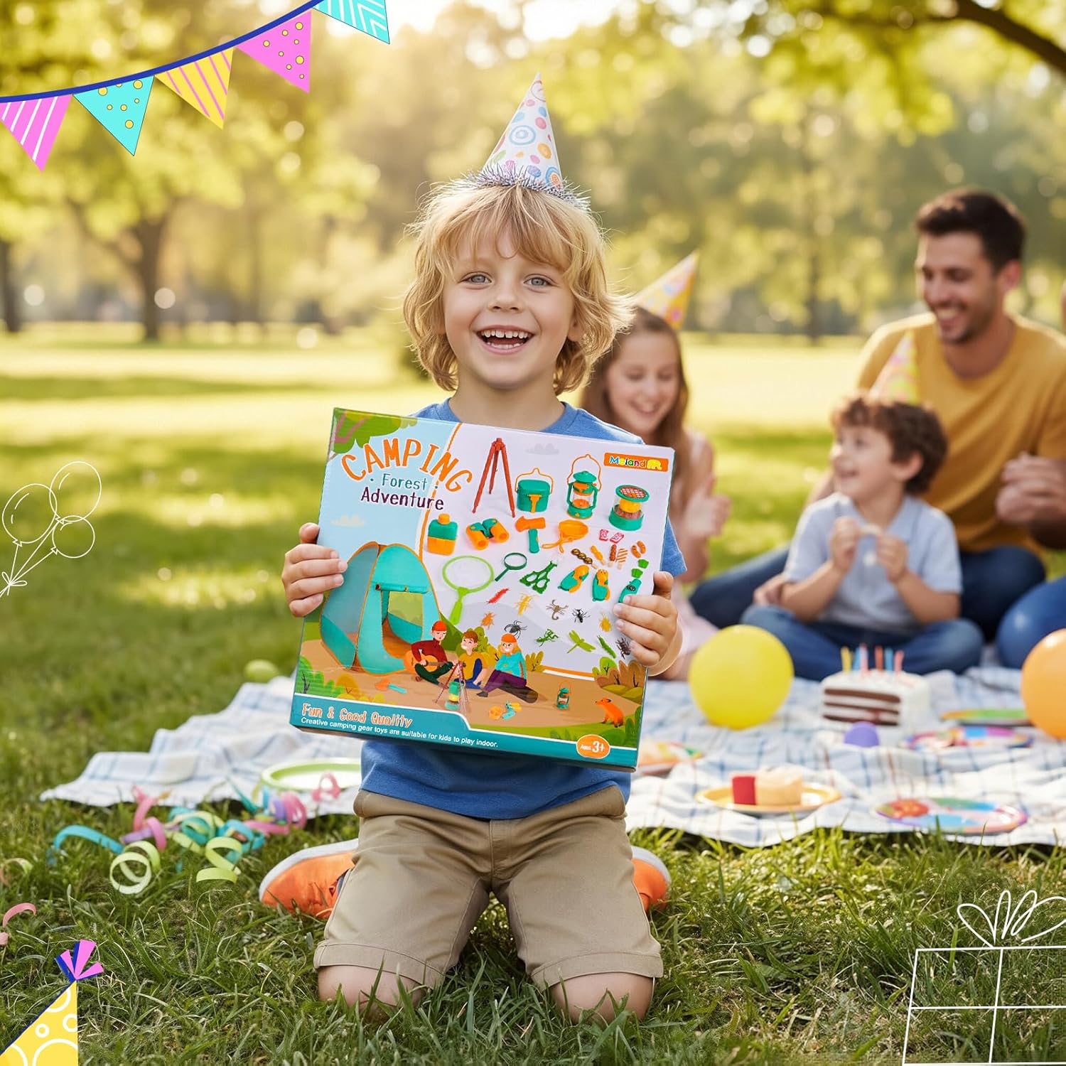 Thumbnail 5 de Meland Kids Camping Set with Tent - 30-Piece Play Kit