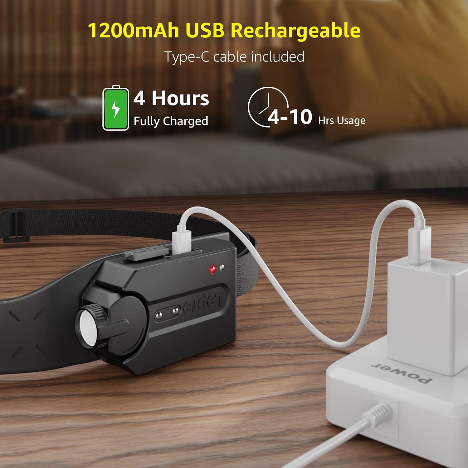 Thumbnail 4 de Lepro Led Head Torch Rechargeable 1200mAh