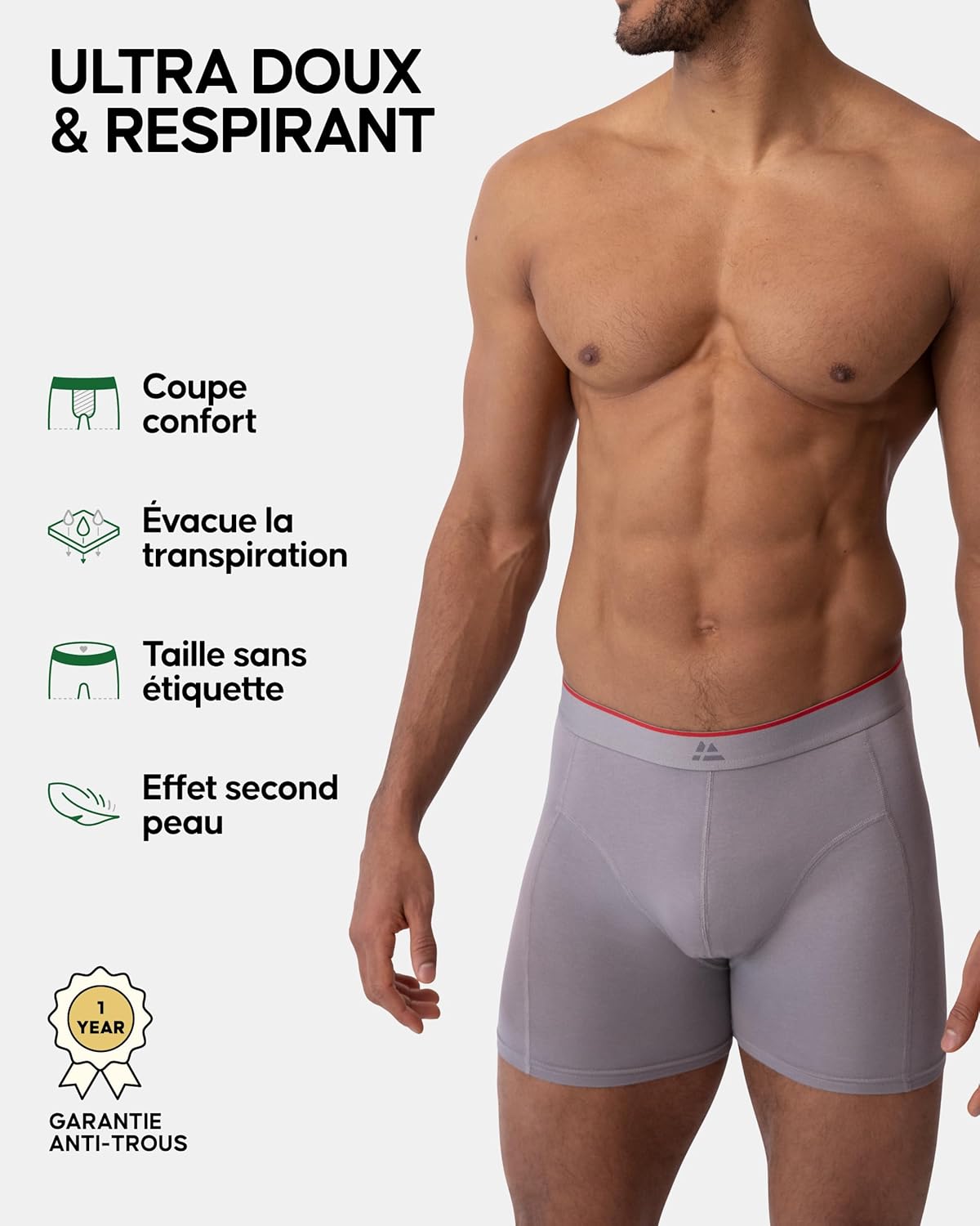 Thumbnail 2 de Danish Endurance Boxer en bambou pour homme (lot de 3) — respirant, doux et antibactérien, avec ou sans braguette