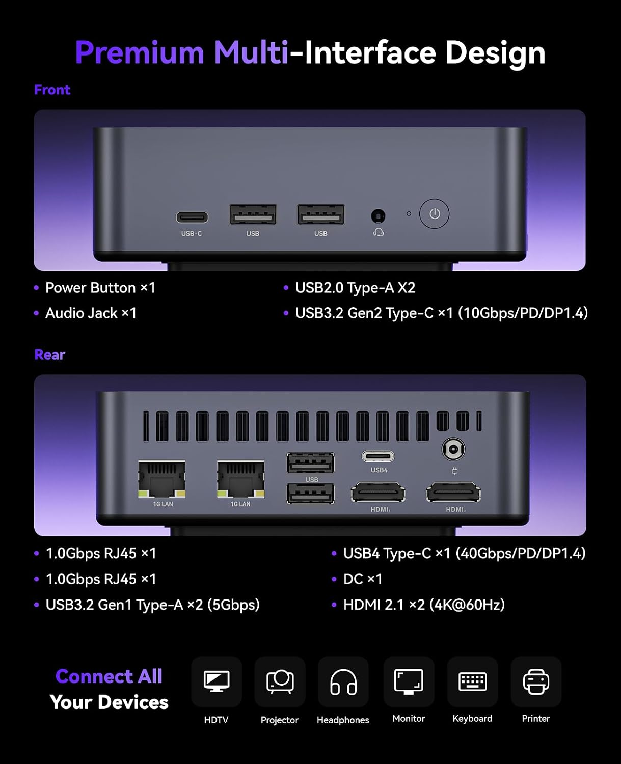 Thumbnail 5 de KAMRUI AM21 Mini PC with 1TB SSD ⚙