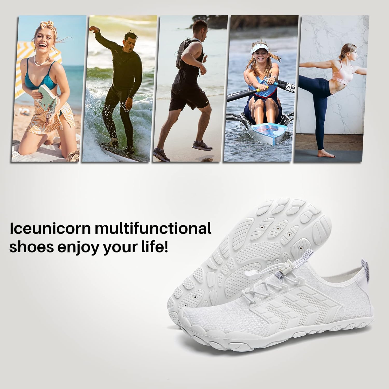 Thumbnail 4 de IceUnicorn Barfußschuhe für Damen & Herren – atmungsaktive Walkingschuhe mit breiter Zehenkappe