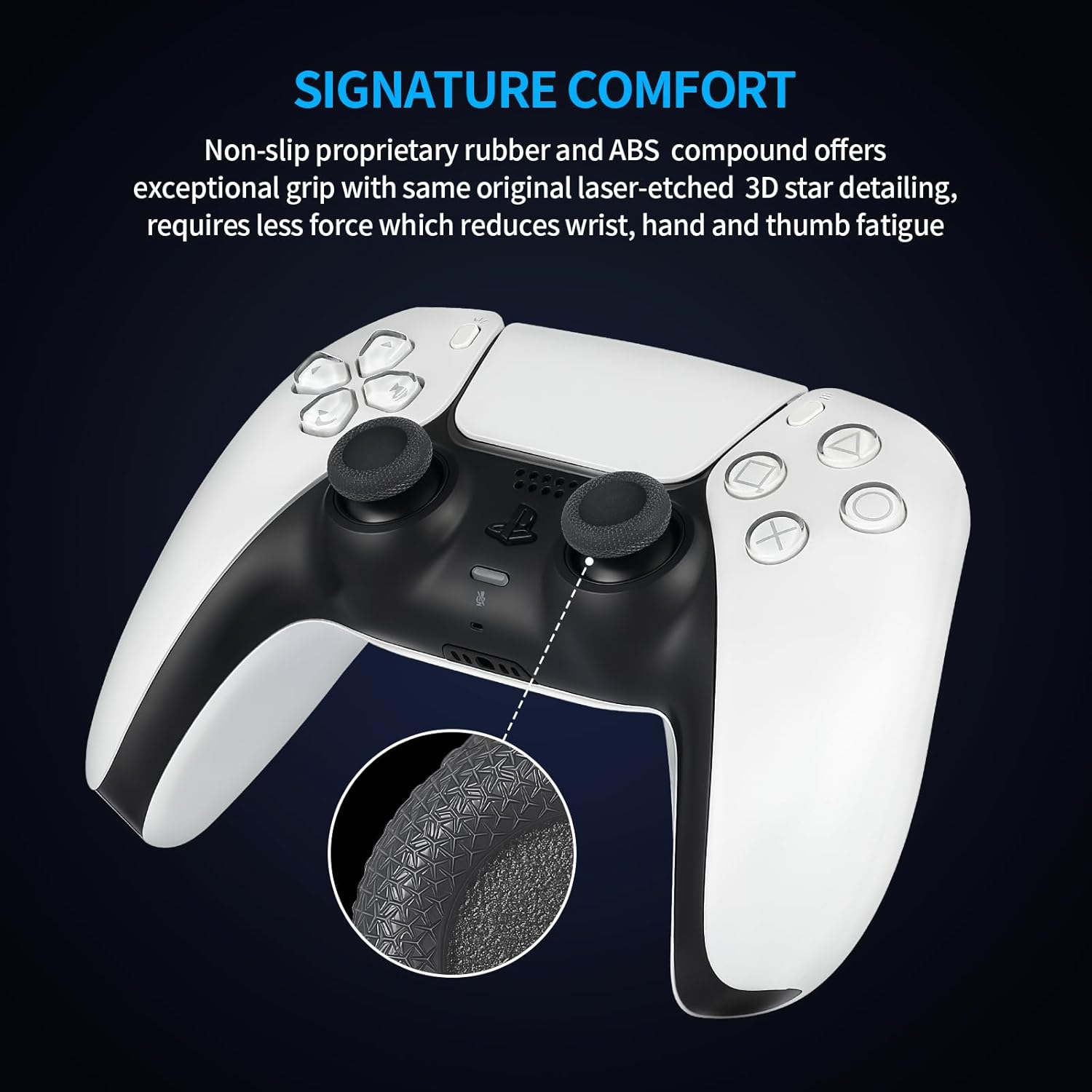 Detalle de 10 Pcs Joystick Replacement Grip Caps for PS4 PS5 Controllers