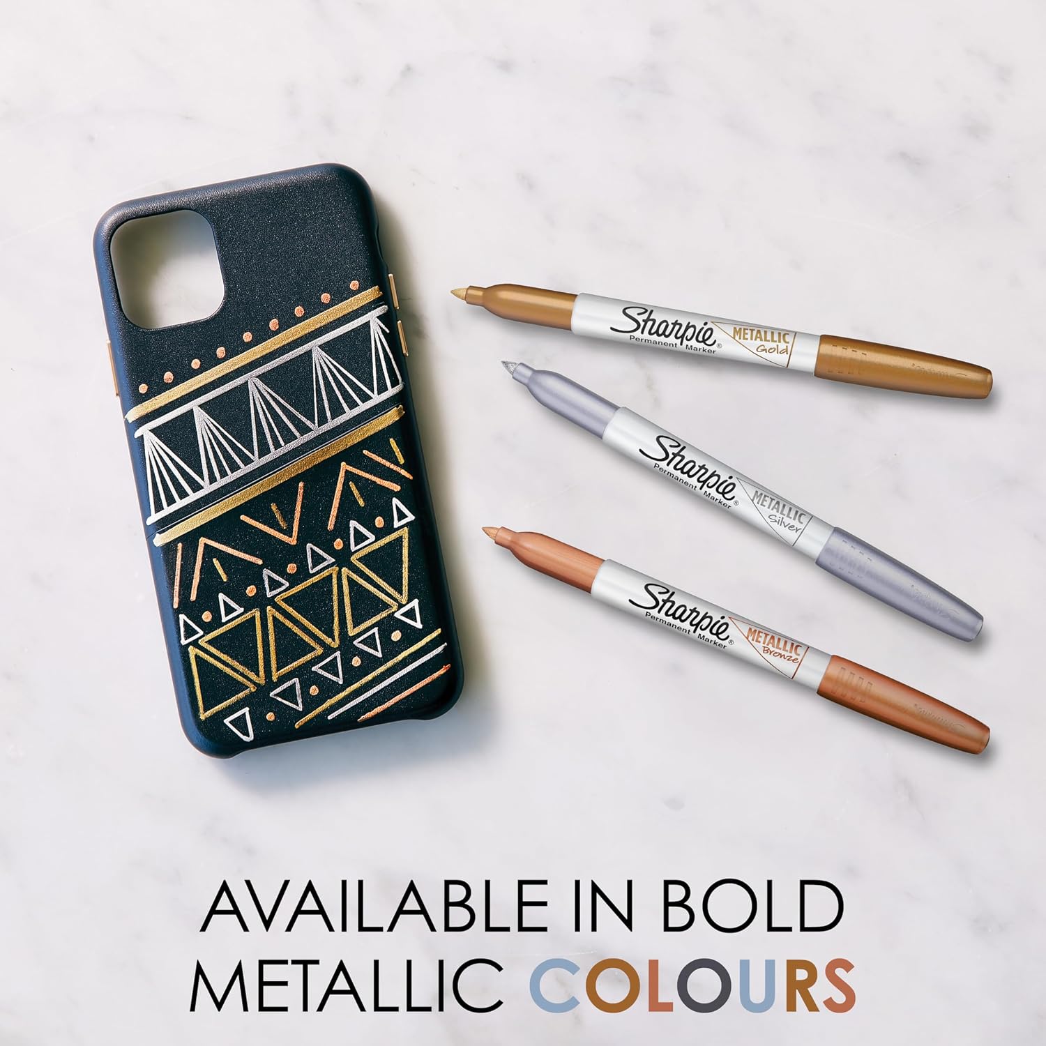 Detalle 2 de Sharpie Metallic Fine Point 12 Pack Gold 🎨