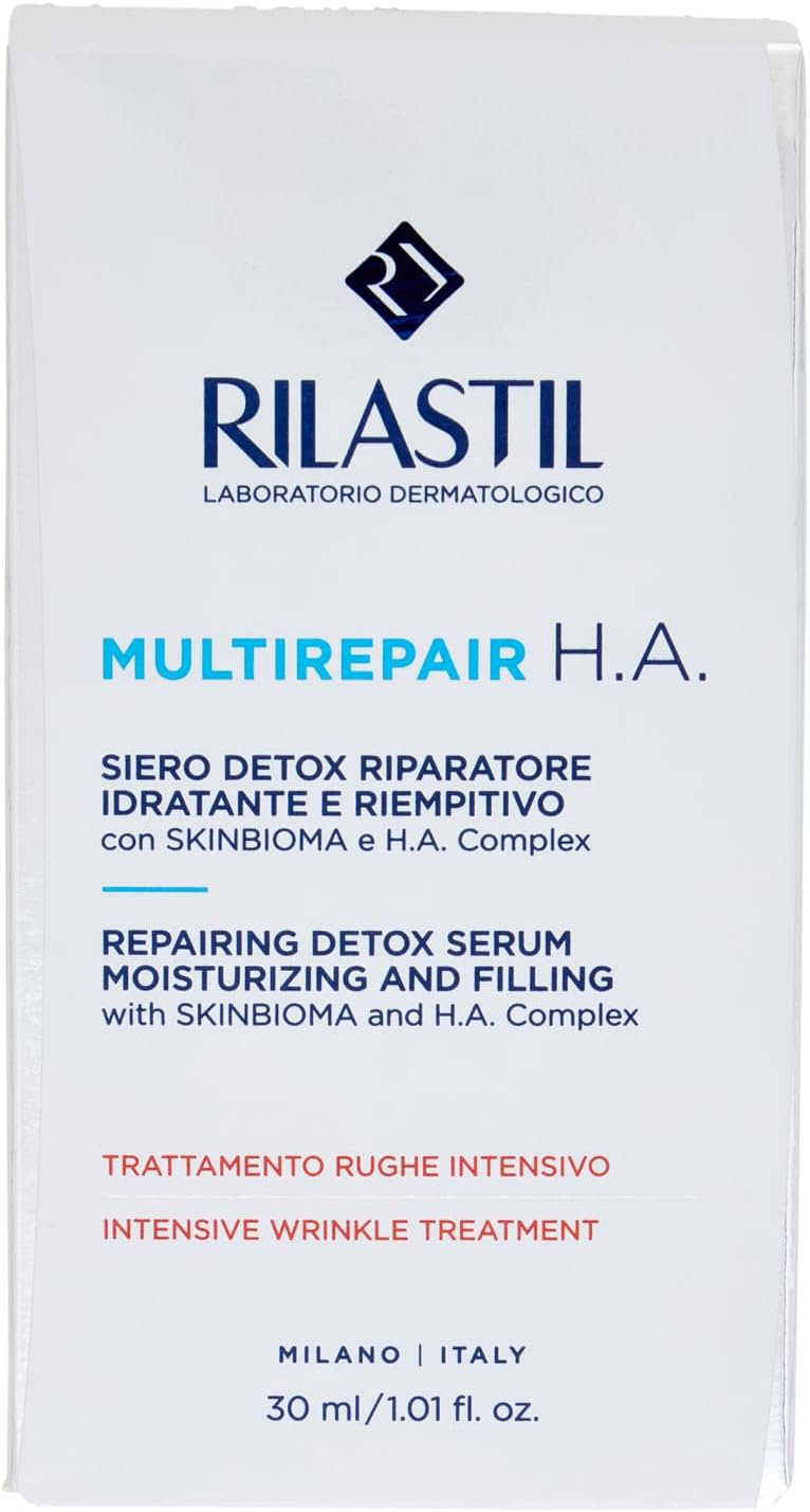 Detalle de Rilastil Multirepair H.A. Siero Detox Viso: detossinante, antiossidante e riparatore per tutti i tipi di pelle (30 ml)