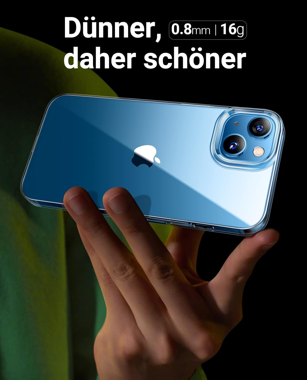 Thumbnail 5 de TORRAS Hülle Transparent für iPhone 13 Mini – Anti-Vergilbung, 3,66 m Militärschutz und 9H+ Kratzfestigkeit