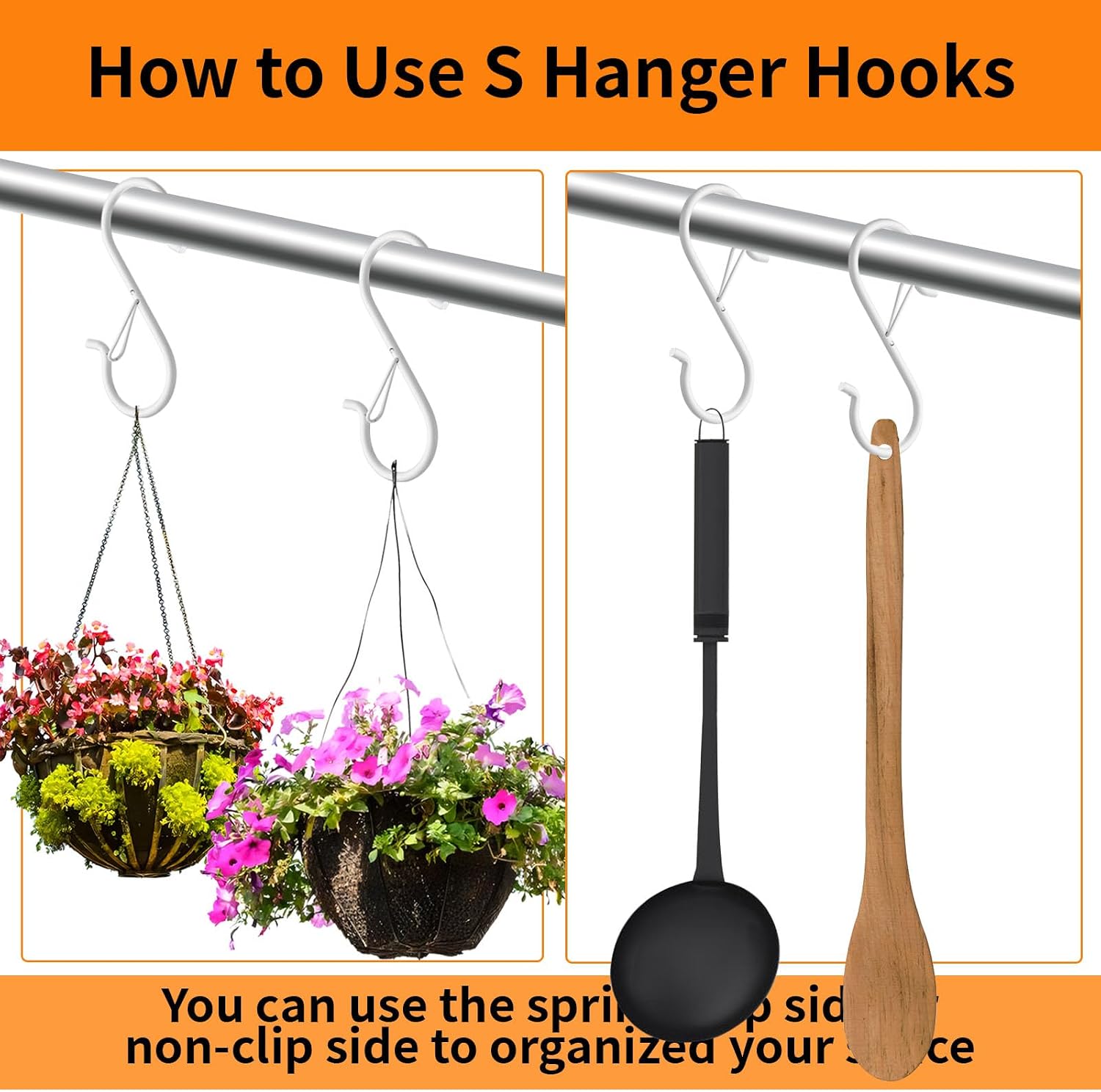 Thumbnail 4 de iCafePub 3.5-Inch S-Hooks with Safety Buckles, 24-Piece Set