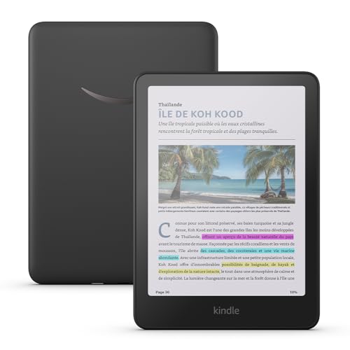 Detalle de Amazon Kindle Colorsoft (Nouvelle génération) – écran couleur 7" et éclairage chaud réglable, 16 Go