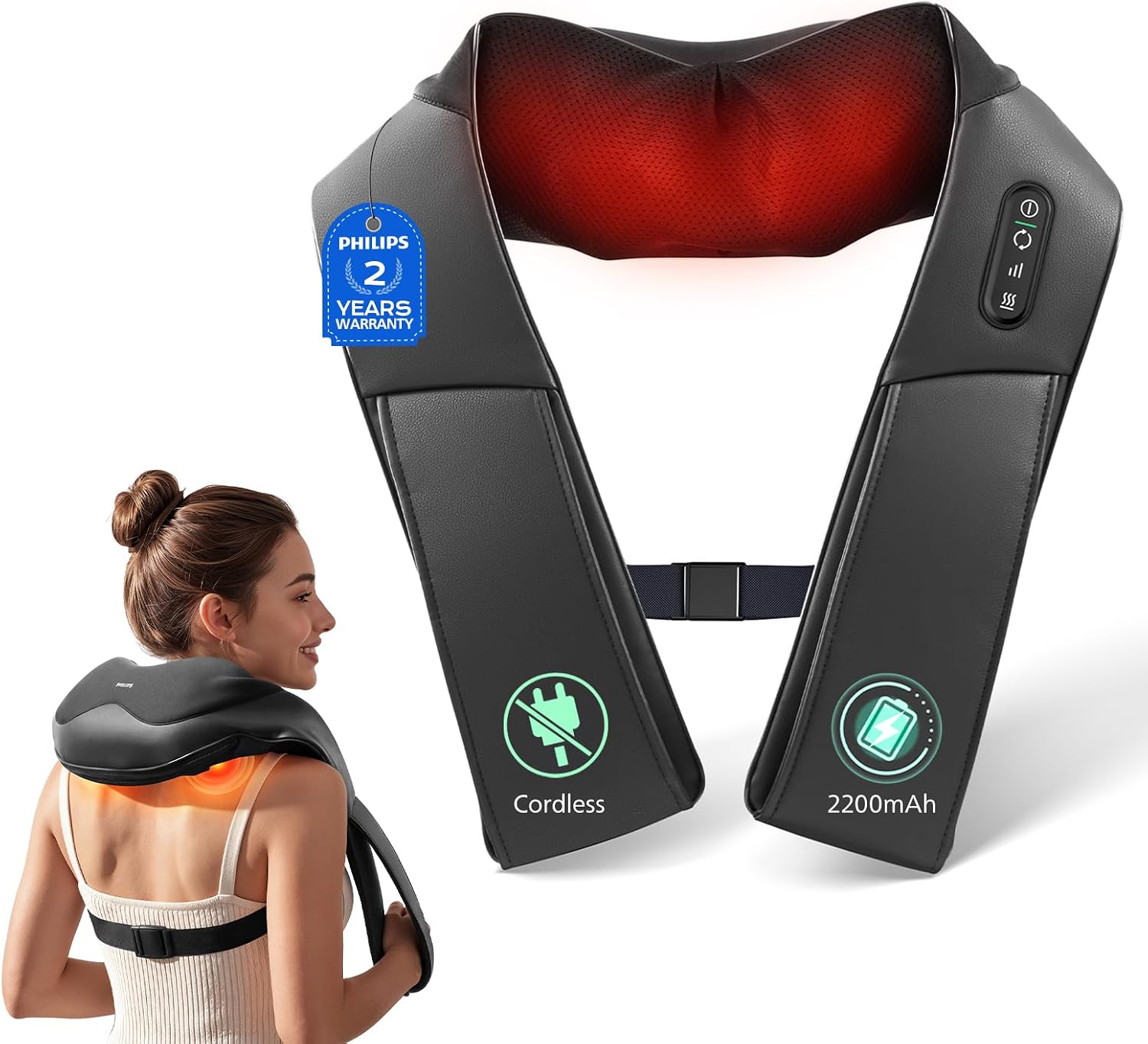 Detalle de Philips Cordless Shiatsu Neck and Back Massager