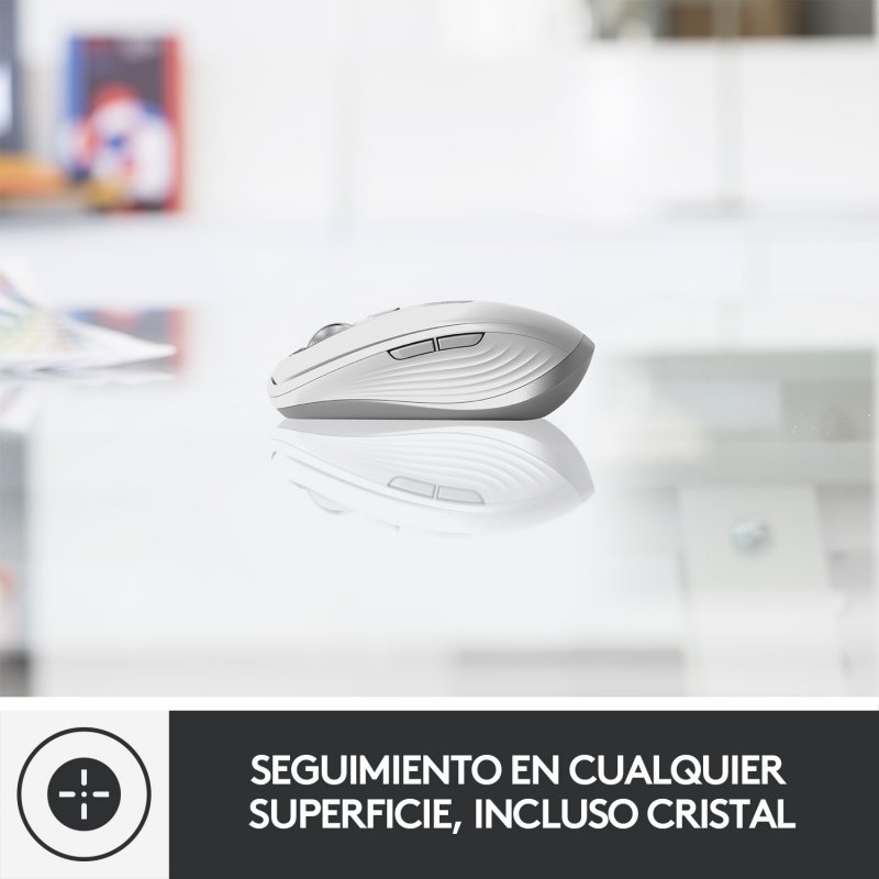 Detalle de Logitech MX Anywhere 3 para Mac – Ratón inalámbrico compacto, 4000 DPI, blanco