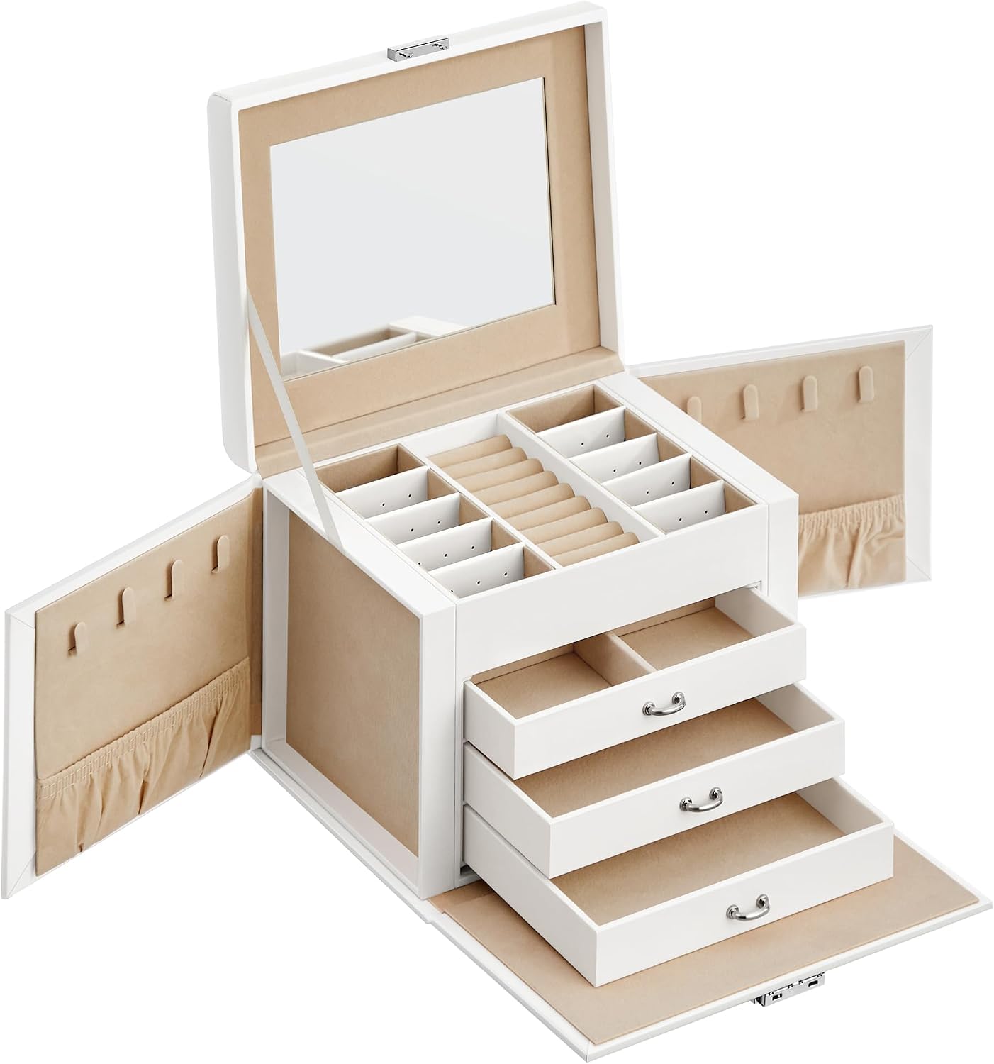 Detalle de Schmuckkästchen SONGMICS JBC159W01 mit 4 Ebenen