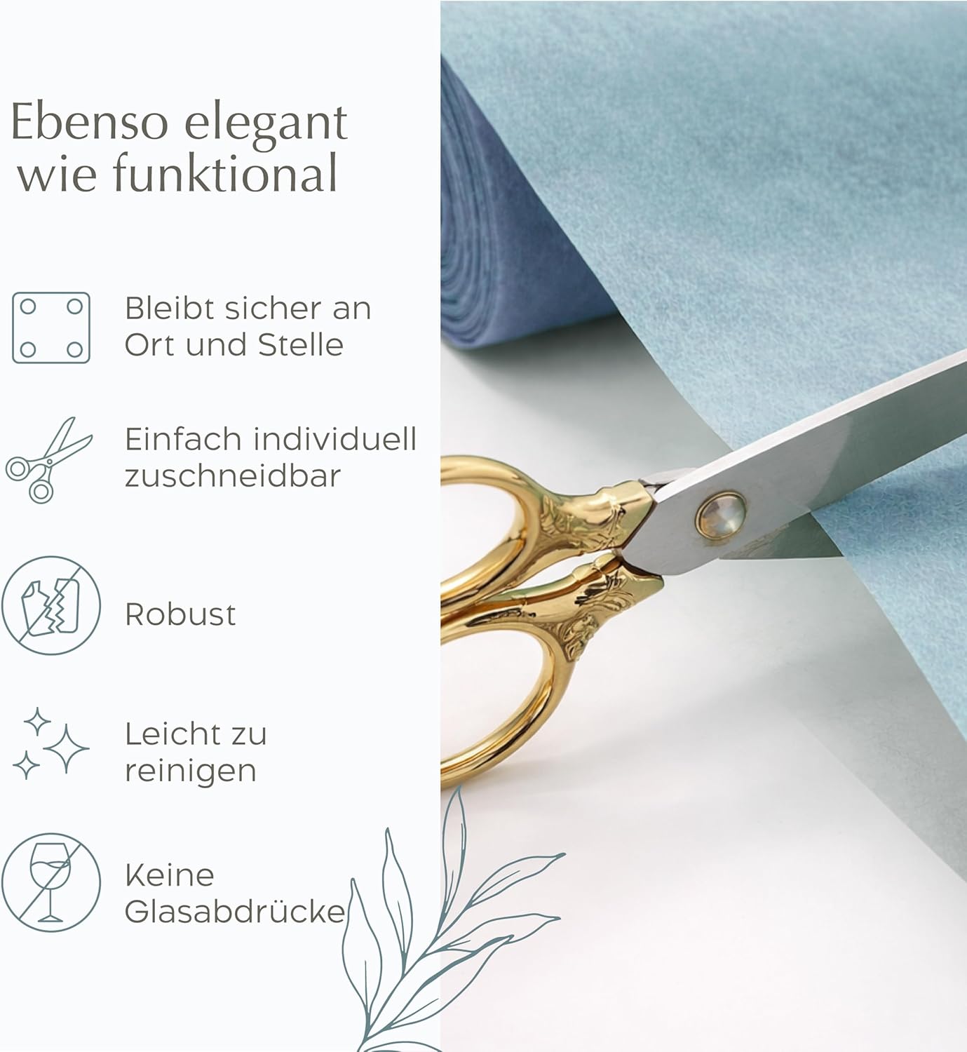Thumbnail 5 de Twinzee Vlies Tischläufer Rauch Blau (30 cm x 25 m) für Tischdeko zu Geburtstag, Hochzeit, Taufe & mehr