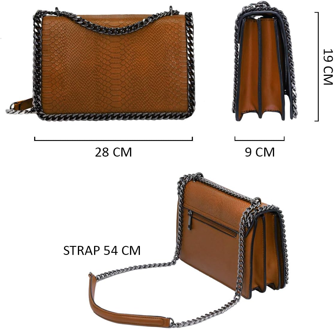 Thumbnail 5 de CRAZYCHIC Sac Bandoulière Matelassé 28×19×9 cm