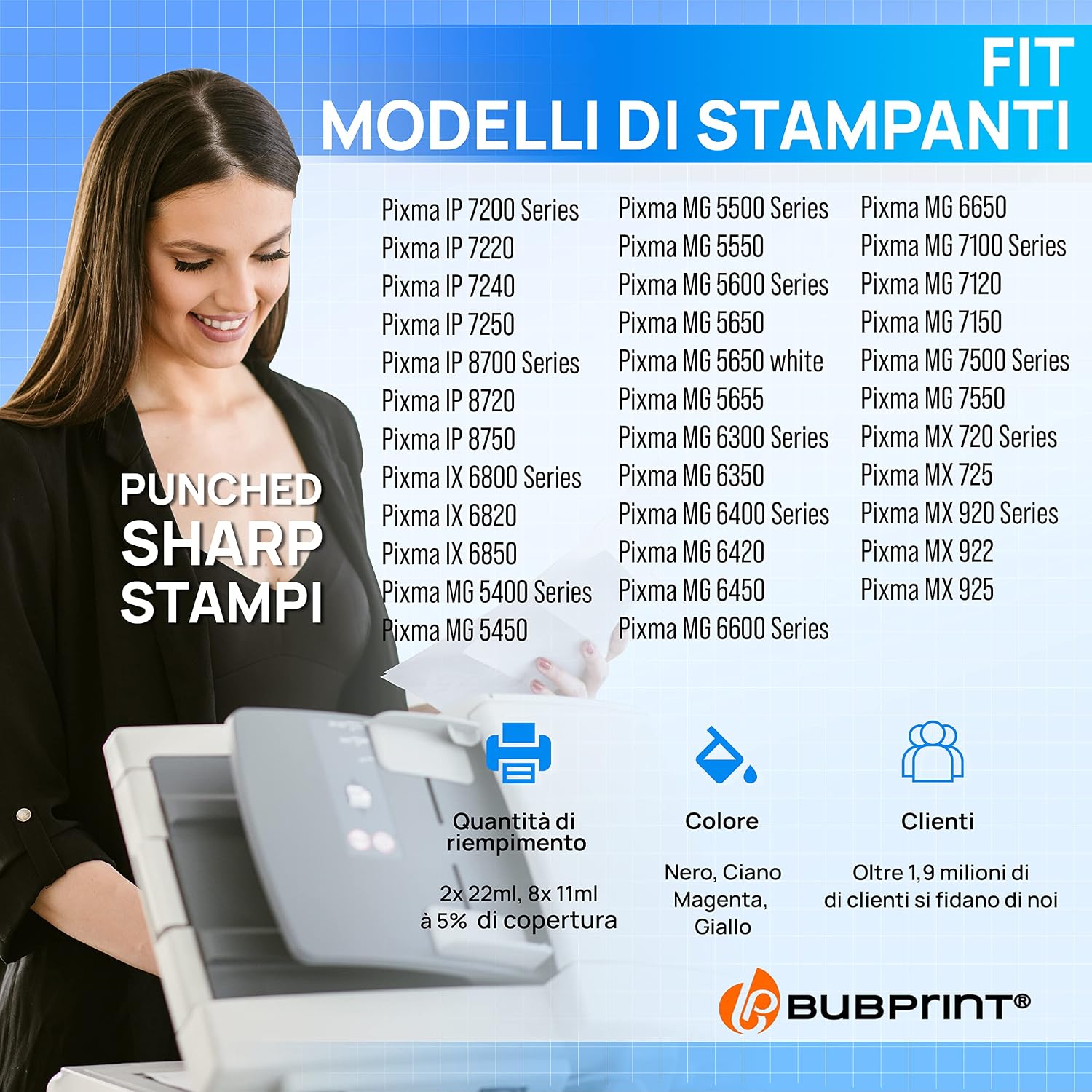 Thumbnail 1 de 10 Bubprint Cartucce d'inchiostro compatibili per Canon PGI-550 CLI-551 XL (Pacco Multipack) per Pixma
