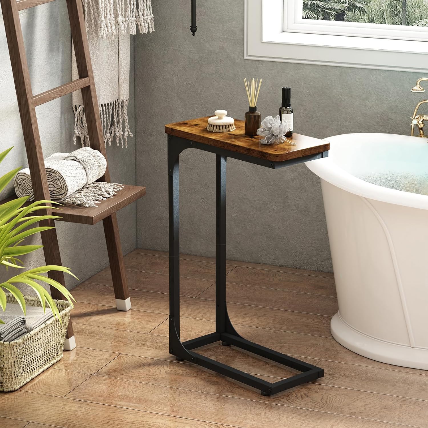 Detalle 2 de QEEIG C-Shaped Side Tables, 7.1-Inch Width