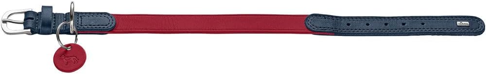 Thumbnail 1 de Hunter Hundehalsband LEMVIG aus Leder (rot/dunkelblau) – Größe 50, Made in Germany