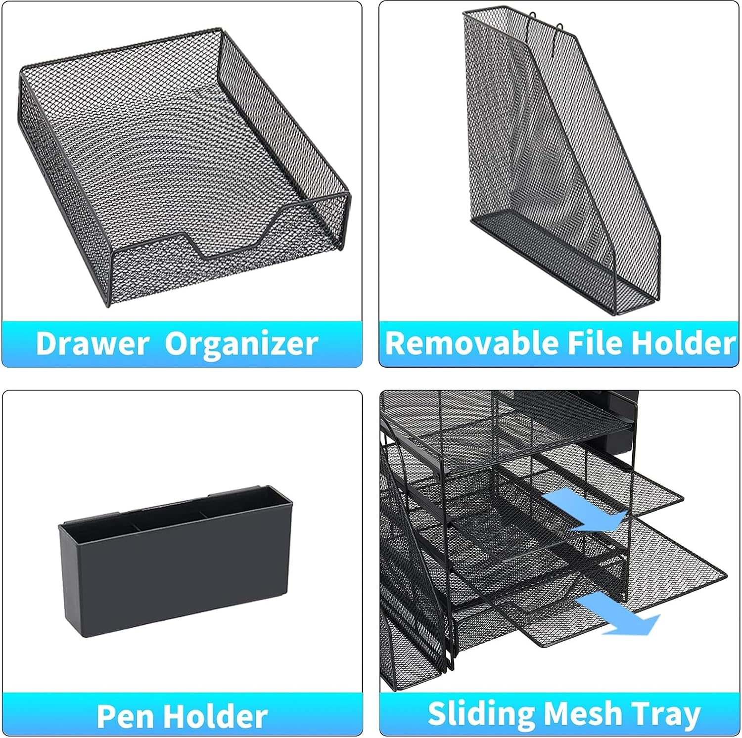 Detalle de Gugsey Desk File Organizer, 5-Tier
