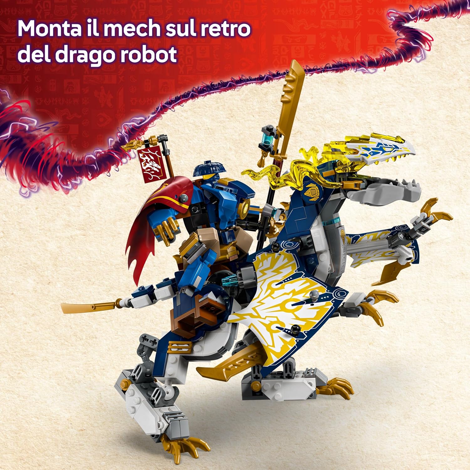 Detalle de LEGO NINJAGO 71843 Mech Cavalca-Drago di Rogue 🐉