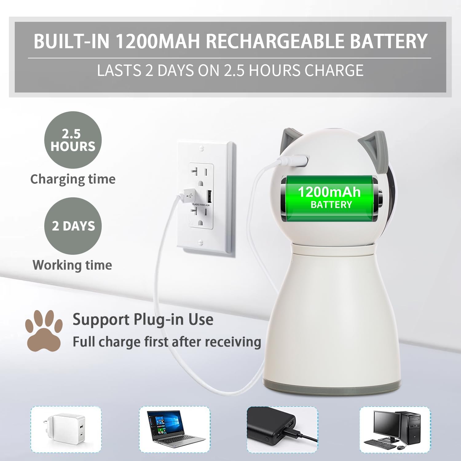 Detalle 2 de YVE LIFE M05 Automatic Cat Laser Toy, Motion-Activated Random Paths, 3 Speeds