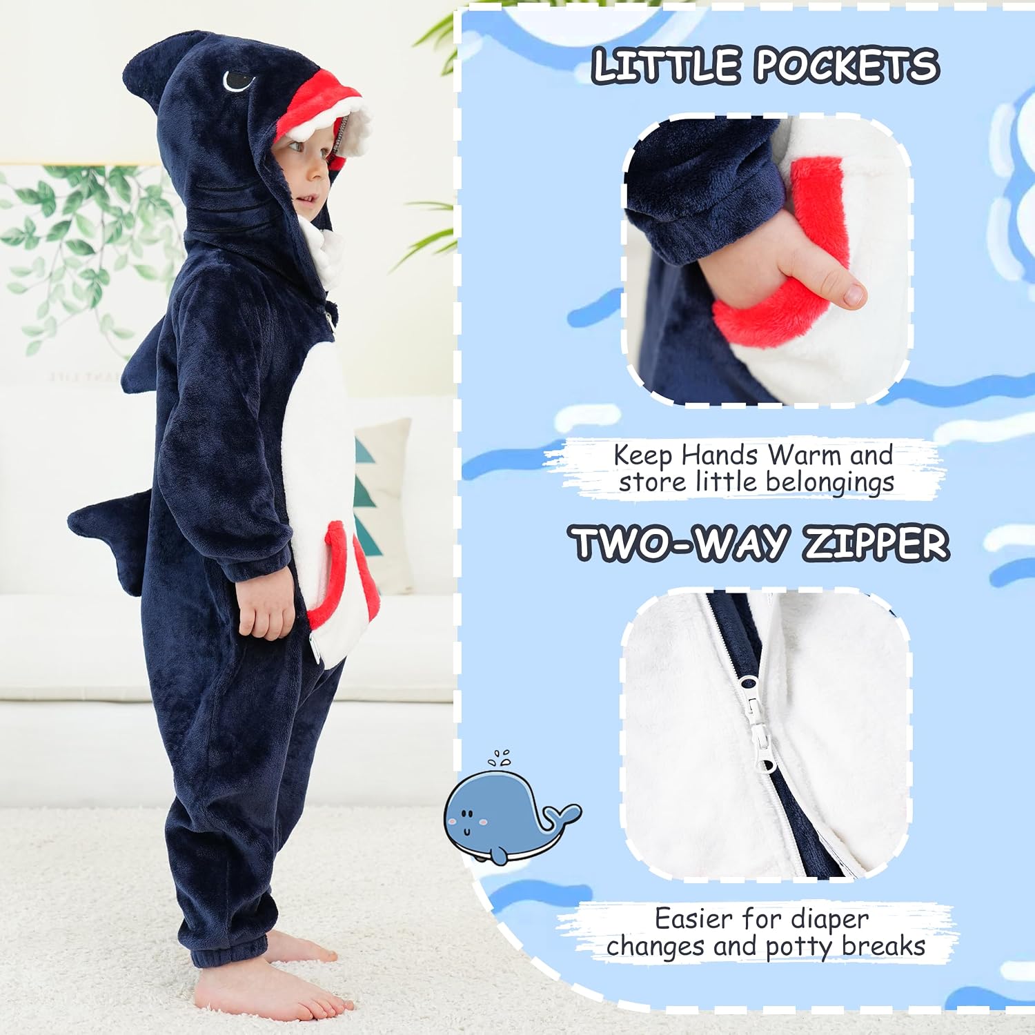 Detalle de LOLANTA Costume da Animale Tuta Squalo 1-5 anni 🐟