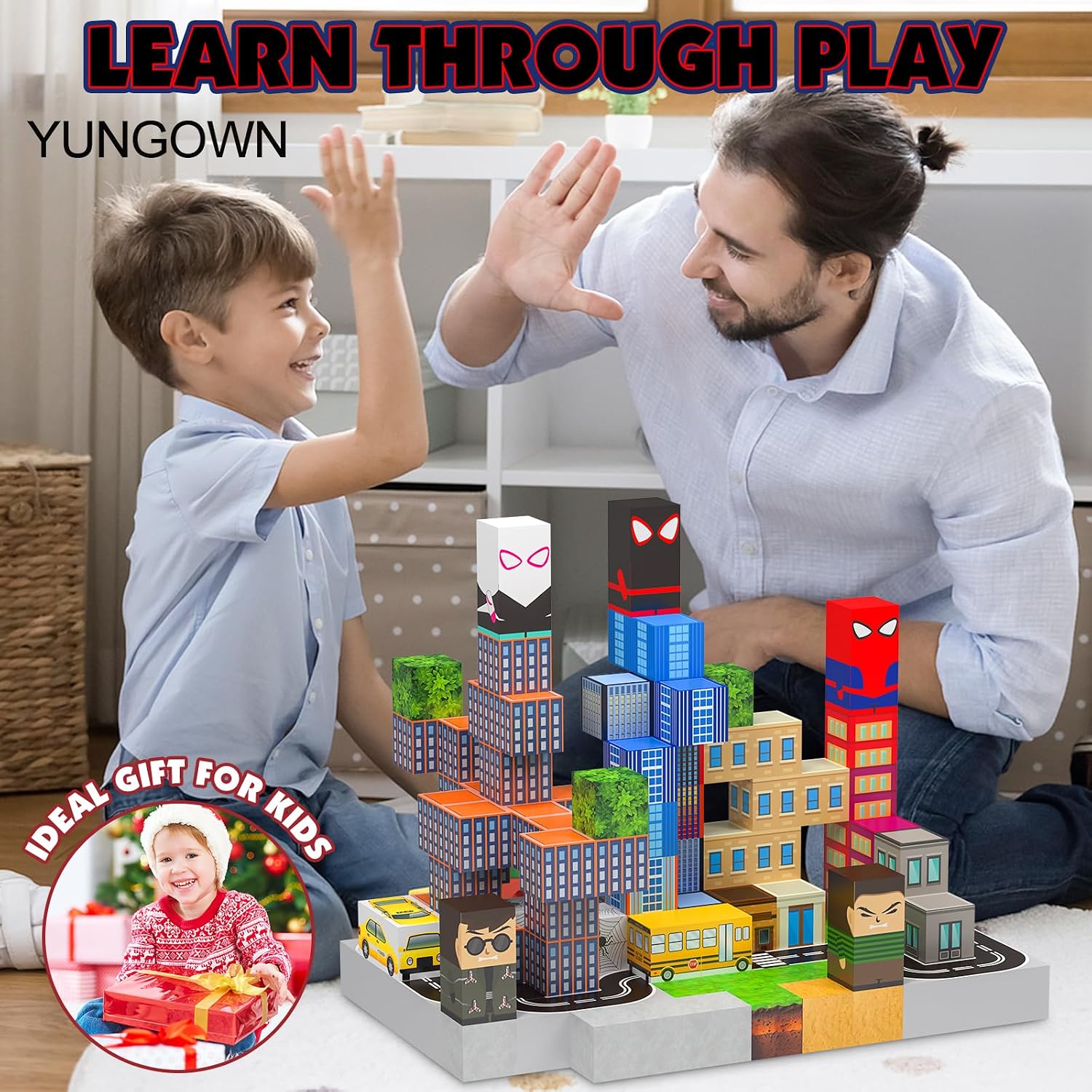 Thumbnail 4 de YUNGOWN 1-Inch Magnetic Blocks Set 150PCS 🧩