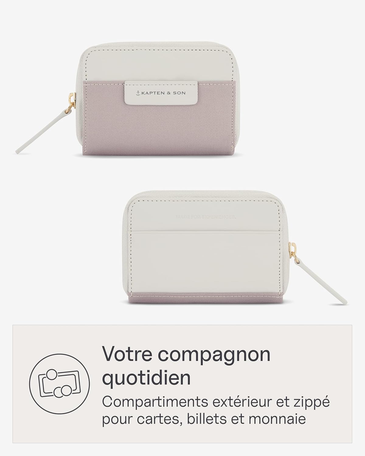 Detalle de Kapten & Son Bergen Pro Wallet S Muted Clay – Portefeuille minimaliste et élégant