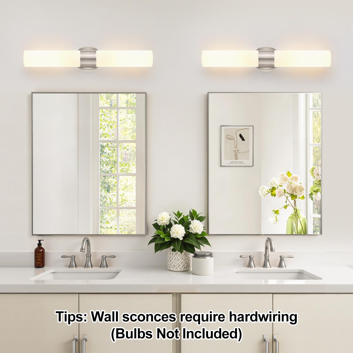 Detalle de Meybiok Wall Sconces, Brushed Nickel