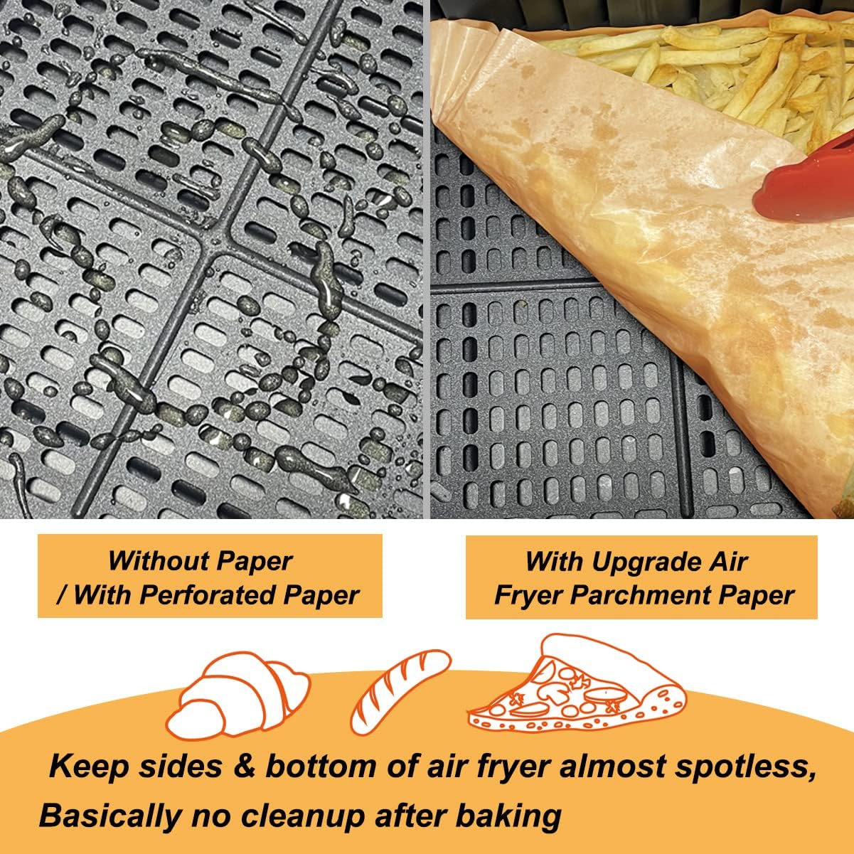 Thumbnail 4 de BYKITCHEN Air Fryer Liners 50pcs 14x20cm