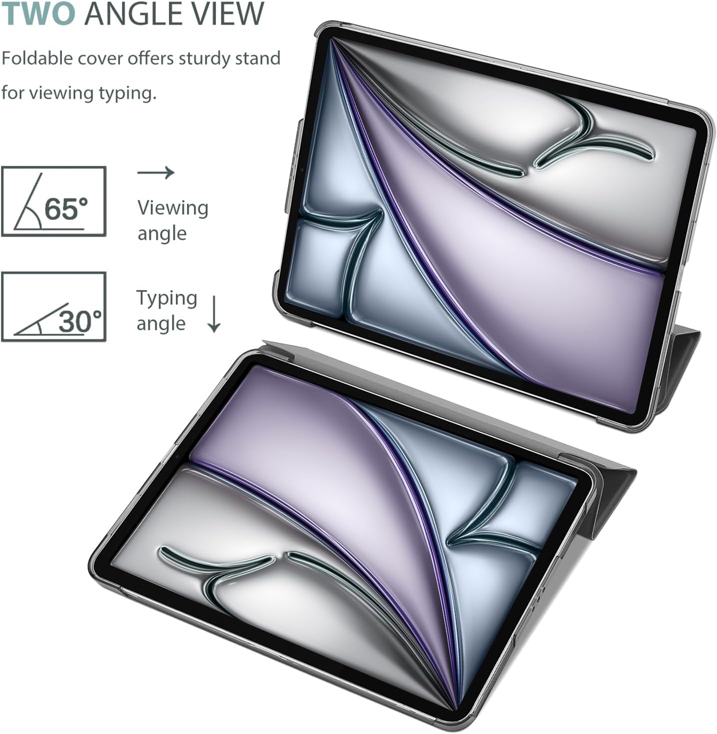 Detalle de ProCase Hülle für iPad Air 11 Zoll M4/M3/M2 (2026/2025/2024) – Grau