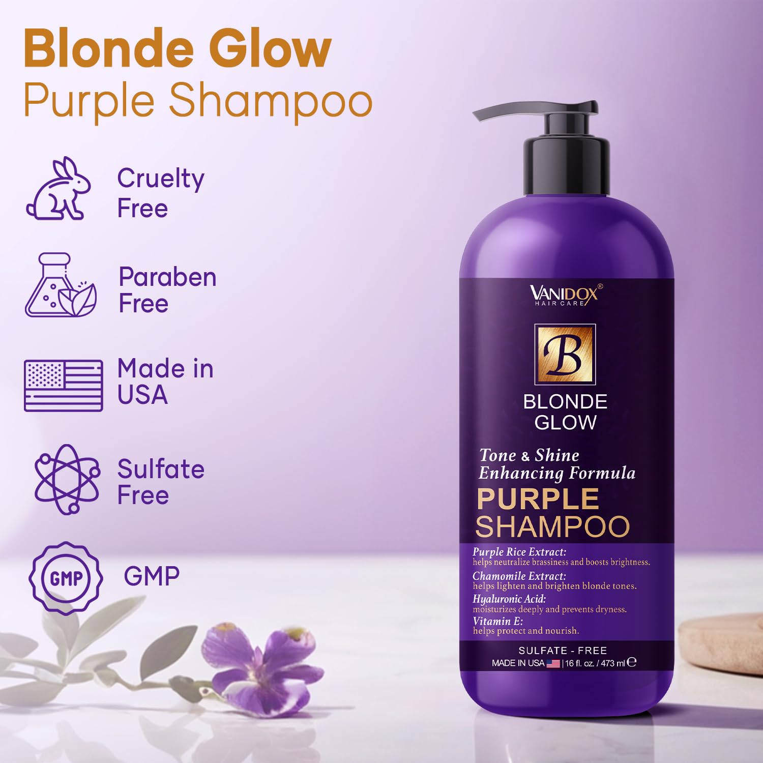 Detalle 2 de VANIDOX Purple Shampoo, 16 fl oz