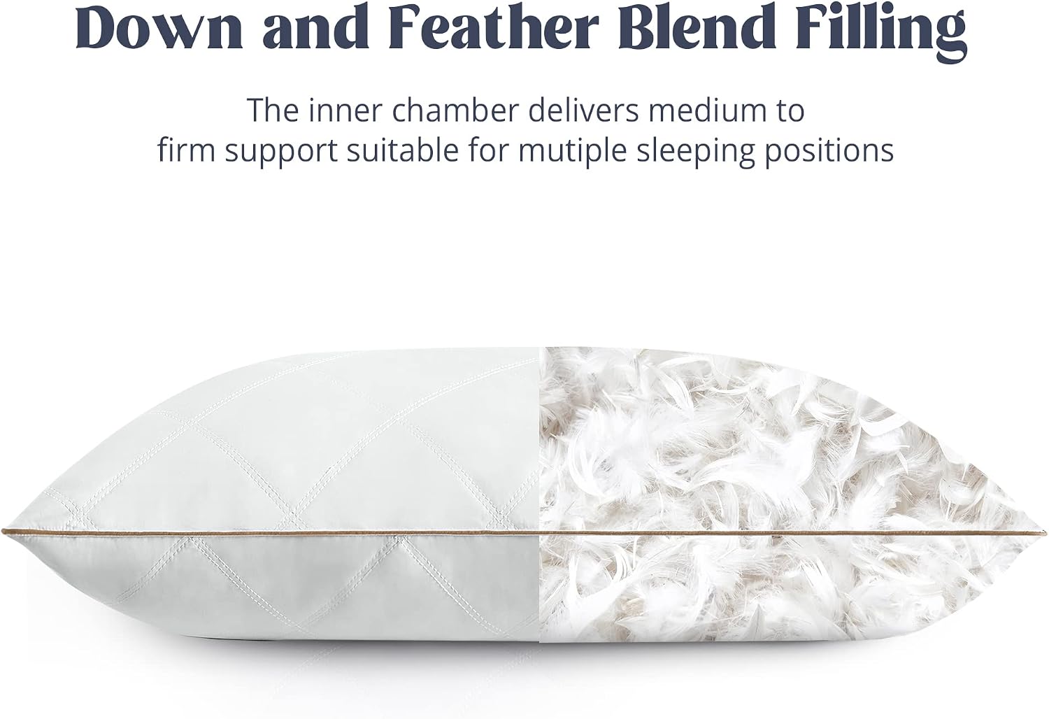 Detalle de puredown Goose Feather and Down Pillow, King Size