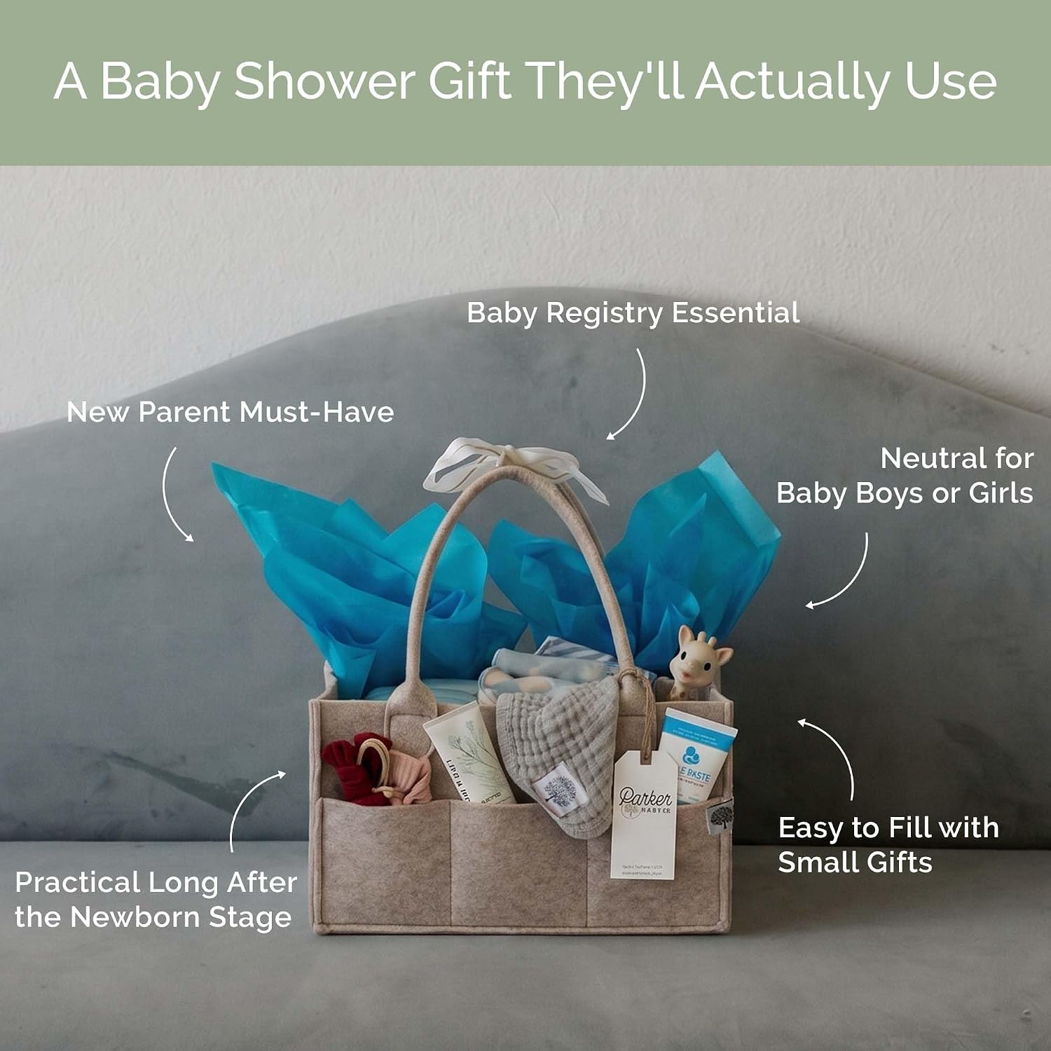 Thumbnail 6 de Parker Baby Diaper Caddy Oatmeal organizer for diapers
