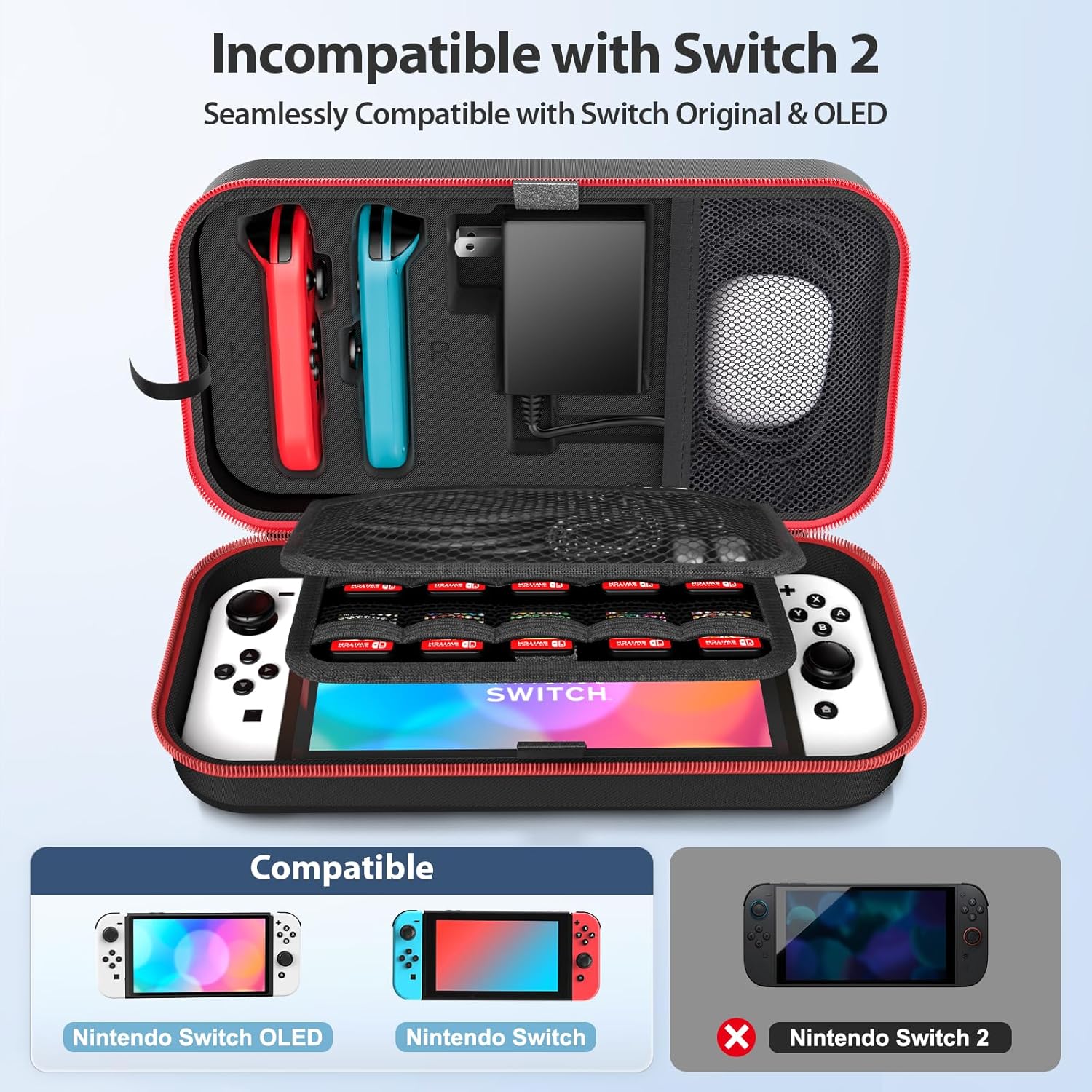 Detalle 2 de Nintendo Switch Carrying Case with 20-Game Slots