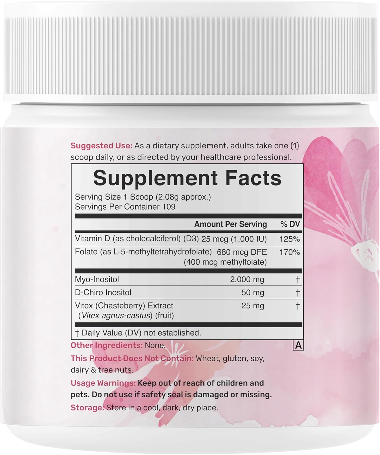 Detalle de Myo-Inositol & D-Chiro Inositol Powder Supplement 40:1 Ratio