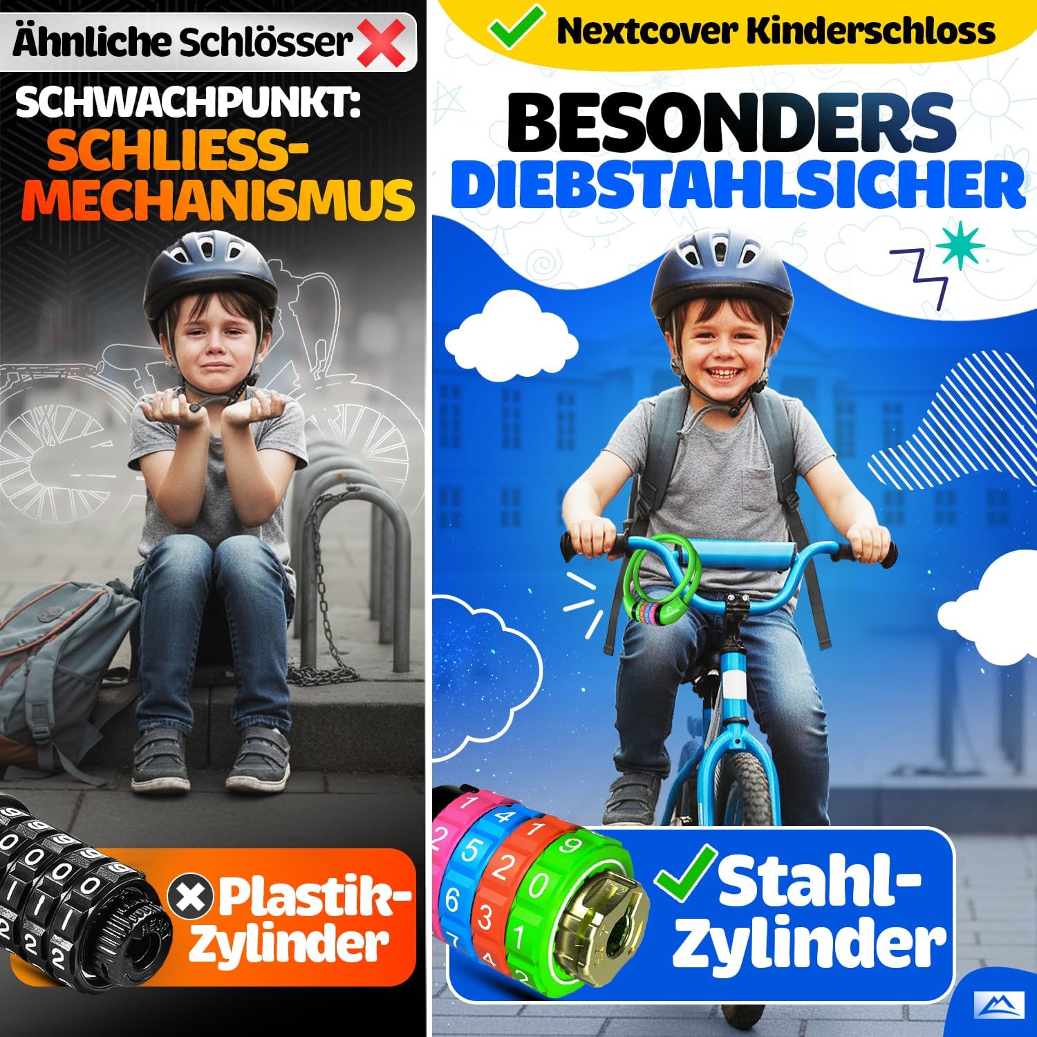 Thumbnail 4 de Nextcover Fahrradschloss Kinder mit 4-stelligem Zahlencode