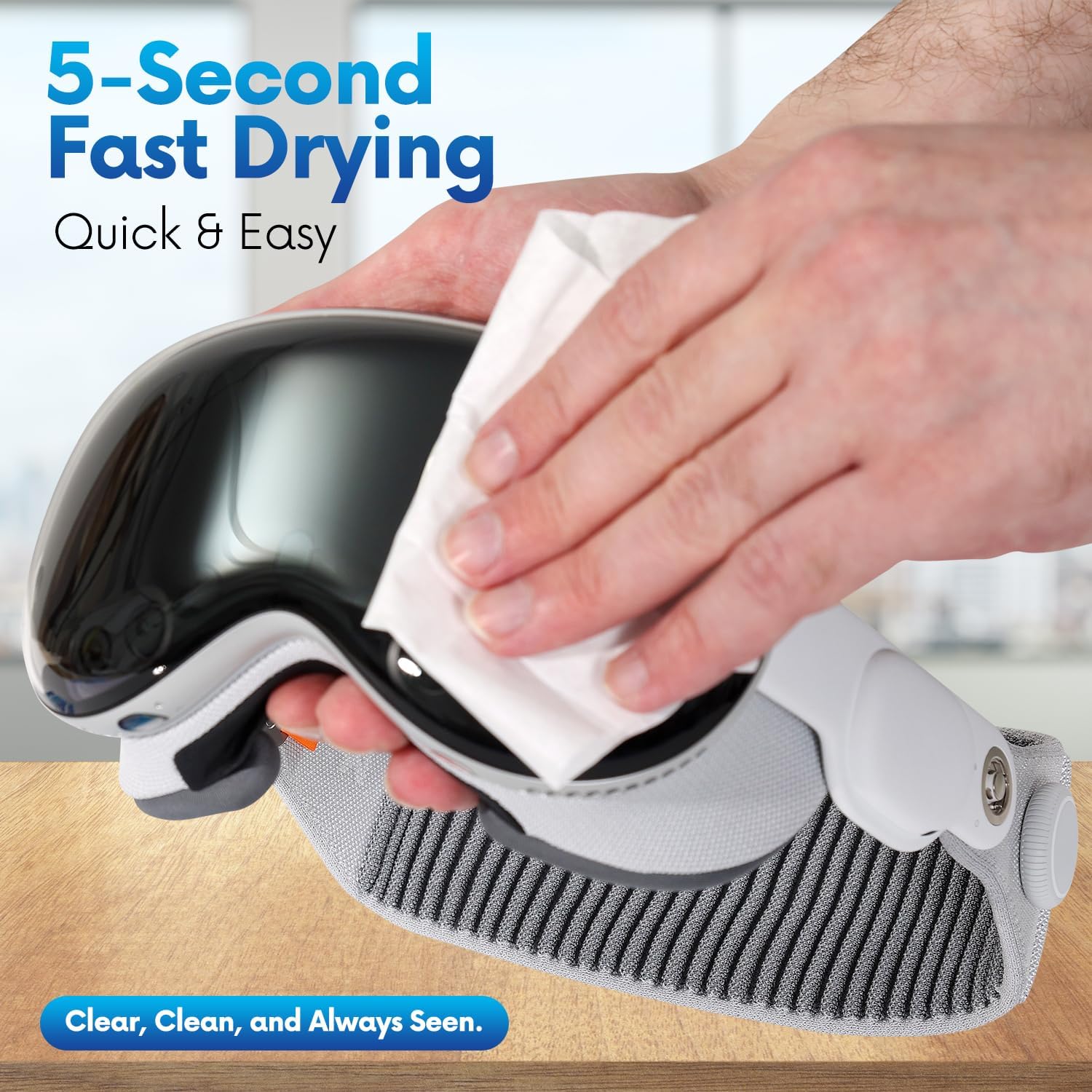 Detalle de OPTEEL Screen Cleaner Wipes – Quick Dry, Streak-Free 300ct, Pre-Moistened & Individually Wrapped
