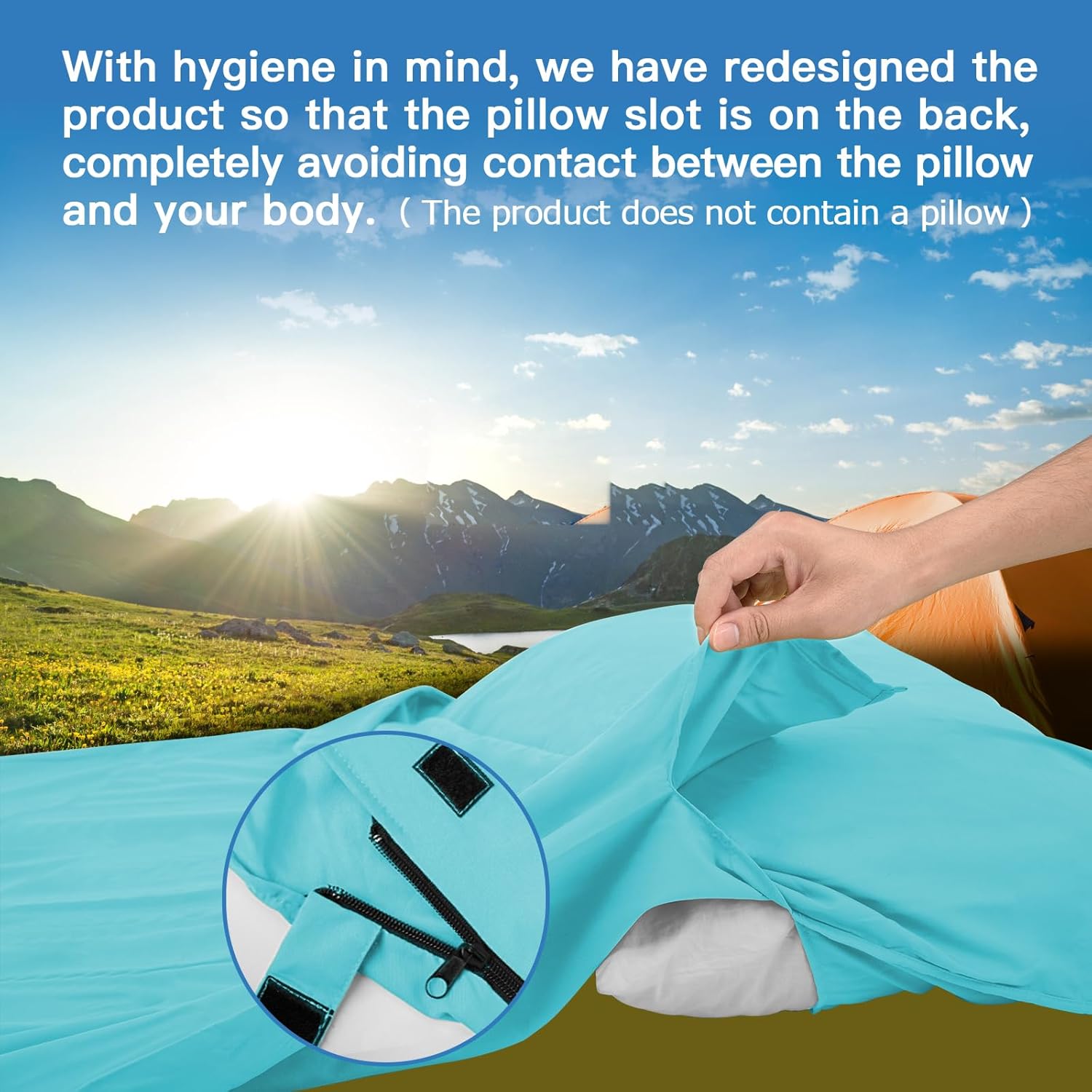 Thumbnail 3 de JAICOM Sleeping Bag Liner: Ultralight Travel Sheets for Summer Comfort