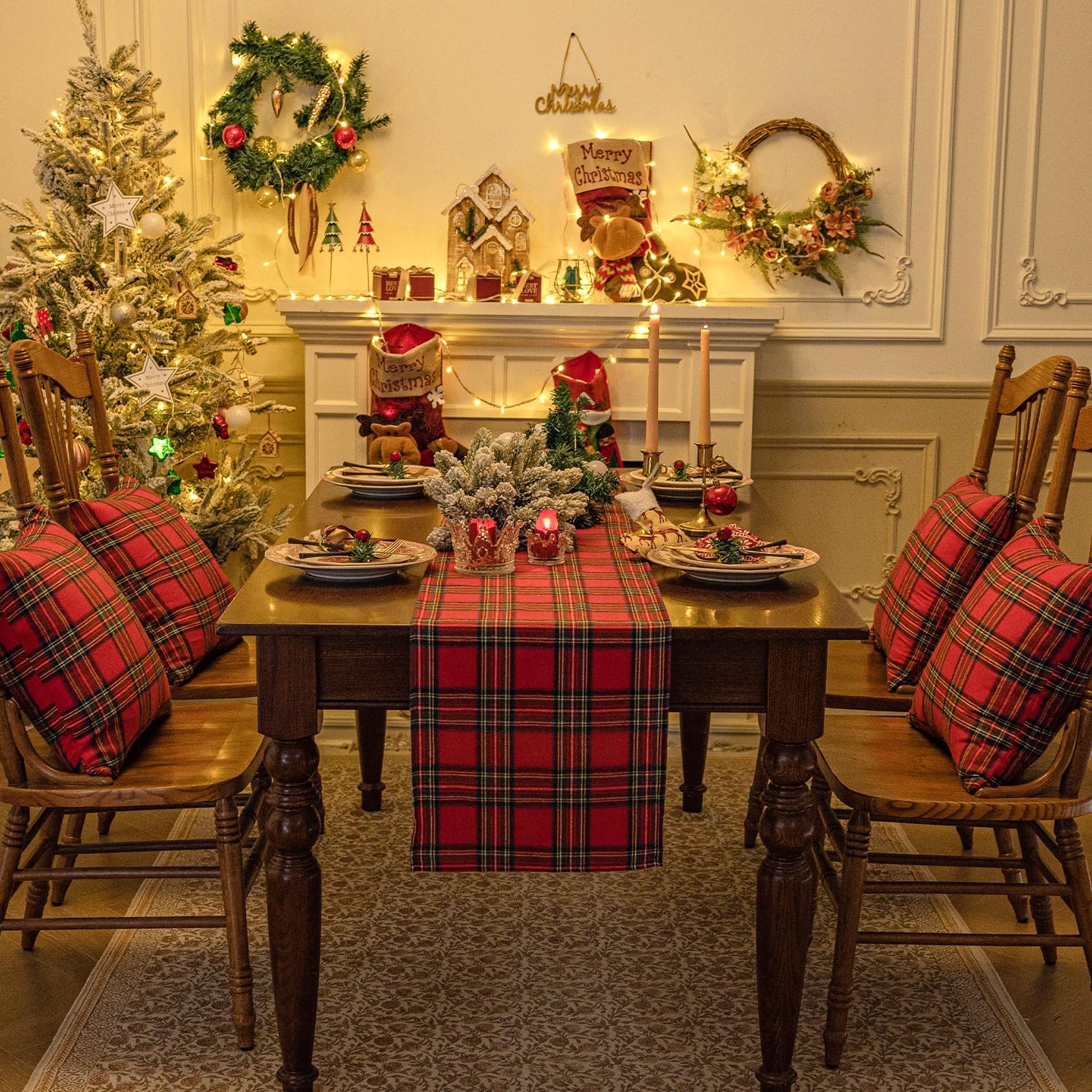 Detalle 2 de Softalker Christmas Table Runner, 13 x 70 Inch